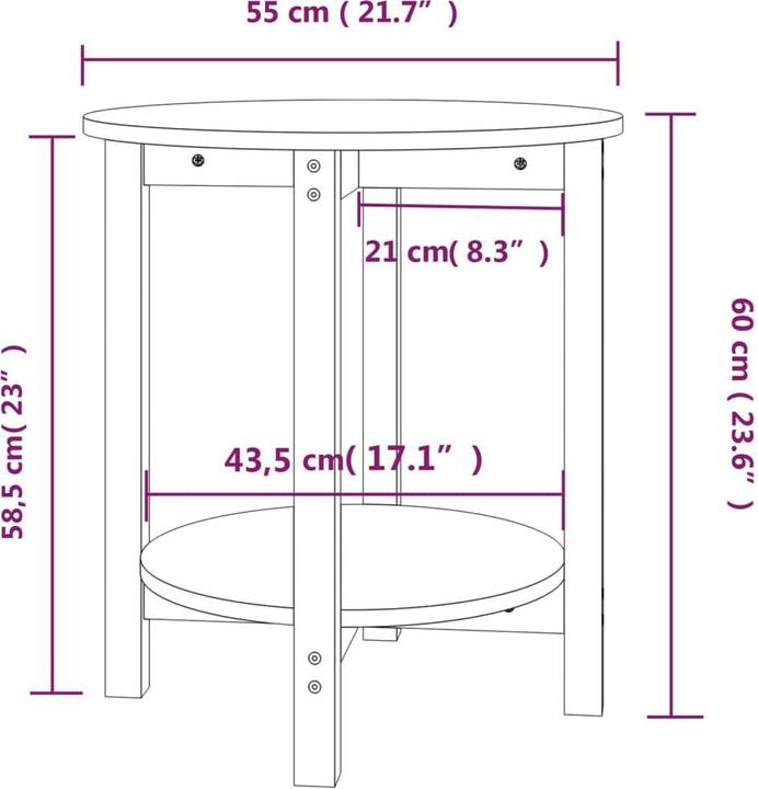 Image du produit VidaXL Tekmessa (55 x 55 x 60 cm)