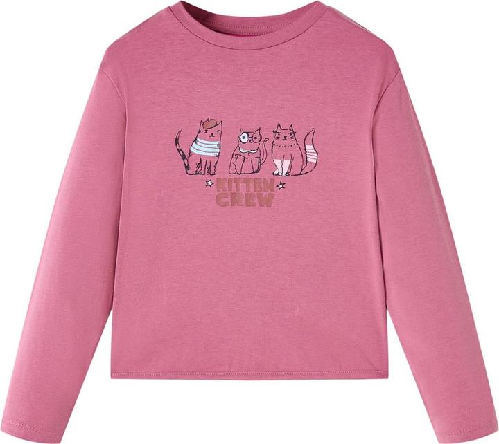 VidaXL Kinder-Langarmshirt Himbeerrosa 116,Material: 95 (116)