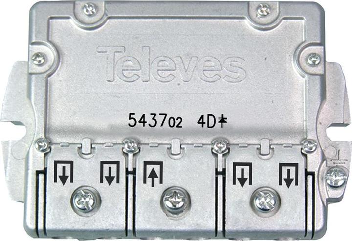 Produktbild Televes EFV 4 4-fach Easy-F Verteiler 5-2400 MHz 9dB (9.30 dB, Verteiler und Abzweiger)