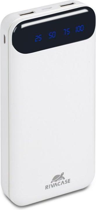 Produktbild Rivacase POWER BANK USB 20000MAH/Baltas VA2280 (20000 mAh, 10 W, 74 Wh)