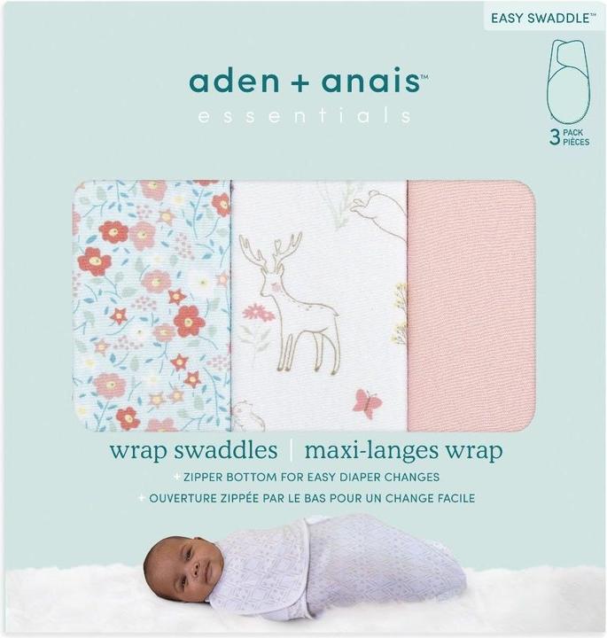Immagine prodotto aden + anais zaino easy swaddle™ 1.0 TOG 3-pack (52 cm, 23 cm)