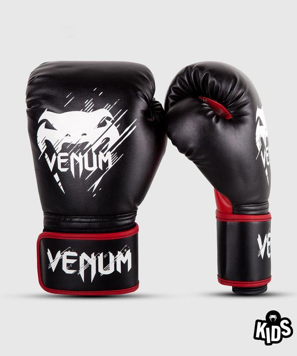 Actual product image Venum Contender Kids Boxing Gloves - Black-Red (4 OZ, One size)