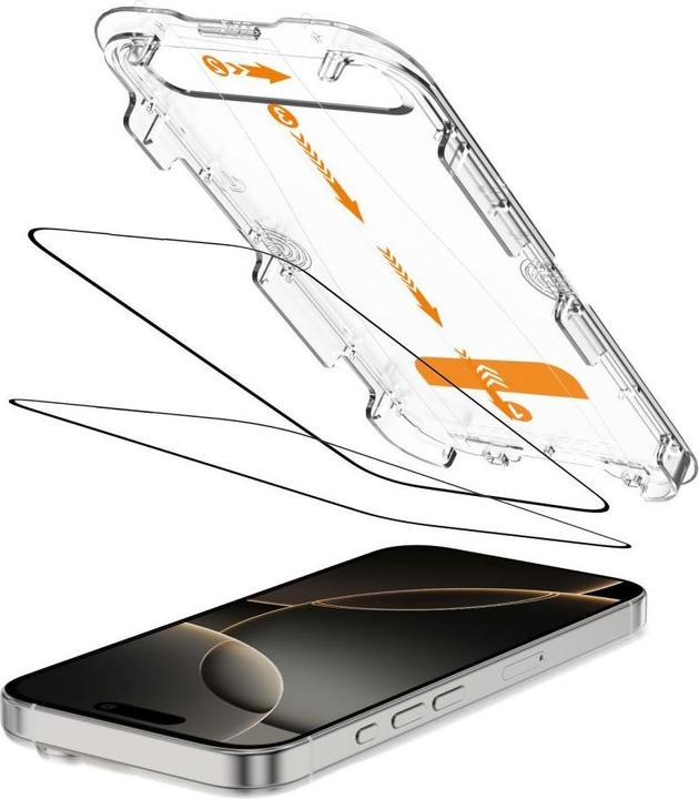 Actual product image Tech-Protect Quick Set+ 2er-Pack Panzerglas für iPhone 16 Pro (1 Piece, Apple iPhone 16 Pro)