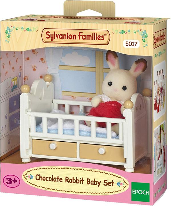 Sylvanian Families Schokoladenhasen Baby mit Babybett
