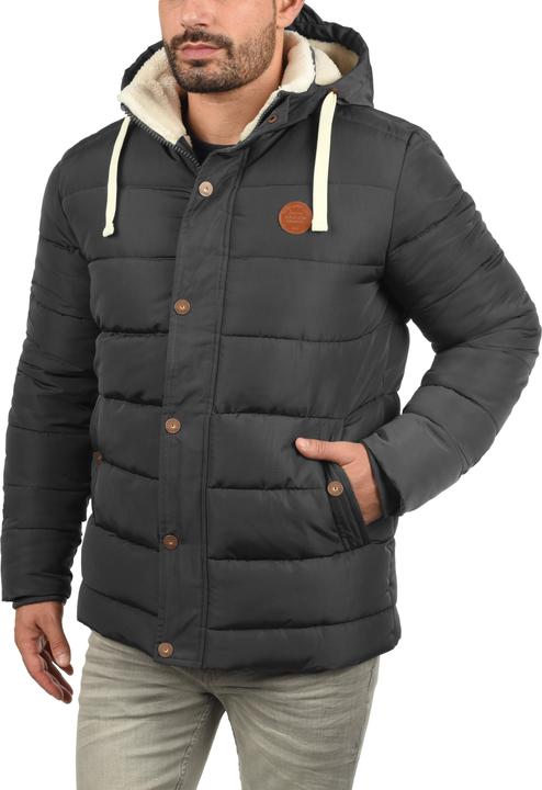 Actual product image Blend Frederic Men's Winter Jacket Outdoor Jacket With Teddy Fleece With Hood (XL)