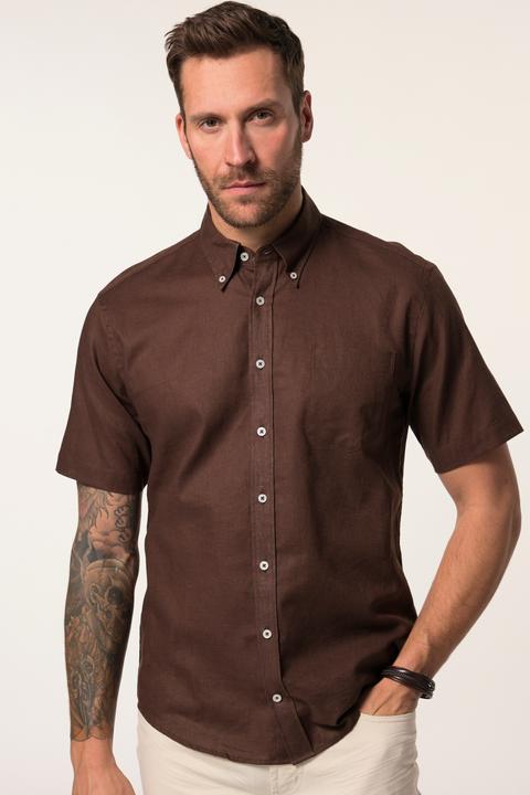 Produktbild JP1880 Hemd, Halbarm, Leinenmix, Buttondown-Kragen, Modern Fit (4XL)
