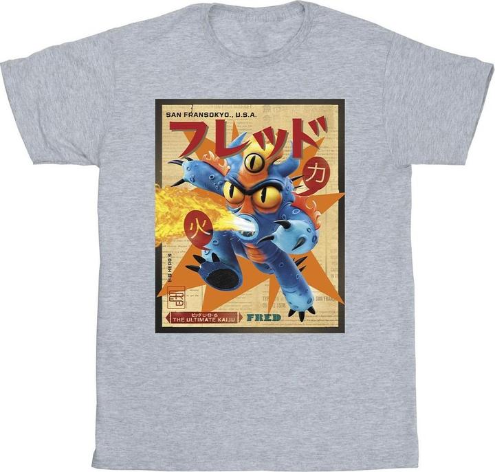Disney Big Hero 6 Baymax Fred Newspaper TShirt
