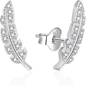 Immagine prodotto Agato - Silver long earrings Feather with zircons AGT-E085PW