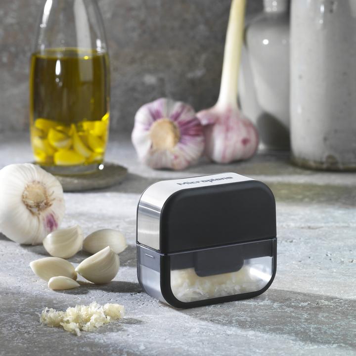 Produktbild Microplane Garlic Slicer Mincer Set - Black