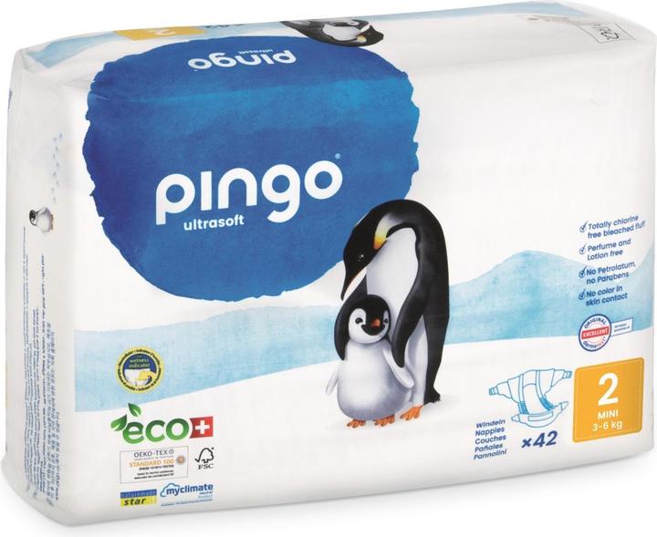 Pingo Couches écologiques (Taille 2, Pack mensuel, 252 pièce(s))