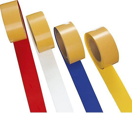 Actual product image Moravia Floor marking tape, suitable for forklift trucks, vinyl, width 50 mm, yellow. (50 mm)