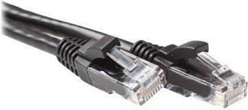 Actual product image Black 25 meter SFTP CAT6A patch cable snagless with RJ45 connectors. Cat6a s/ftp snagless bk 25.00m (S/FTP, CAT6a, 25 m)