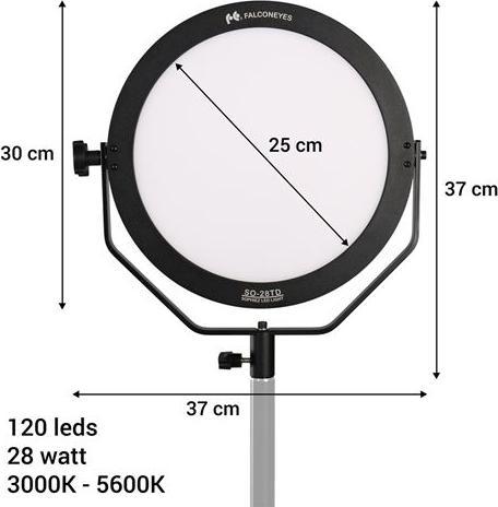 Actual product image Falcon Eyes Bi-colour LED lamp Sophiez SO-28TD on 230V