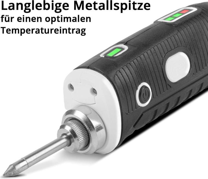 Actual product image Stahlwerk BLK-8 ST cordless soldering iron with 480°C soldering temperature in a complete set