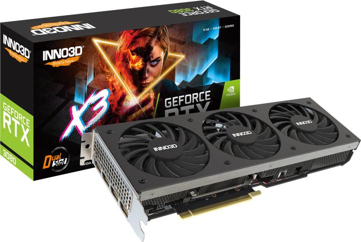 Image du produit Inno3D GeForce RTX3080 X3 LHR (10 Go)