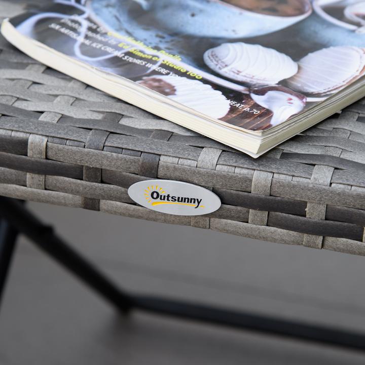 Actual product image Outsunny Folding Polyrattan Garden Table (40 cm)