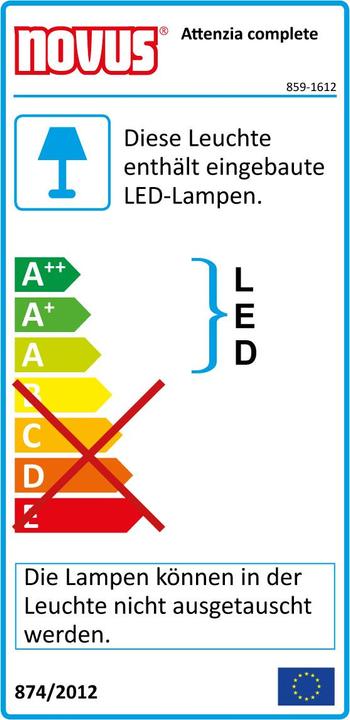 Label énergétique Novus Attenzia complete - Aluminium - Aluminium - Bureau à domicile - Non-changeable bu (1708 lm)