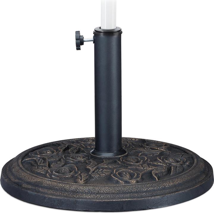 Relaxdays Pied de parasol, motifs roses