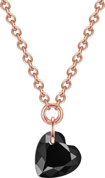 Glanzstücke München Damen Herz Sterling Silber Spinell Roségold 40,0 cm Basislänge + 5,0 cm Verlängerung - 32432 (Sterling Silber, 40 - 45 cm)