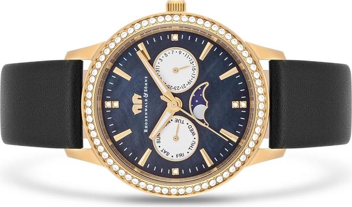 Image du produit Multifonctions Amidala en cuir véritable or jaune - 34088 (Montre analogique, 38 mm)