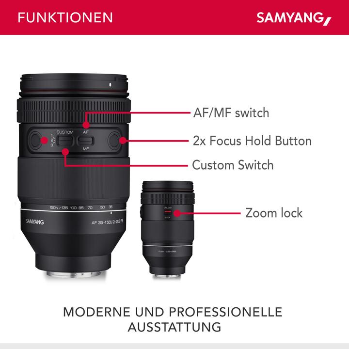 Produktbild Samyang AF 35-150MM F2-2,8 SONY FE (Sony E, APS-C / DX, Vollformat)
