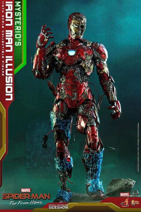 Actual product image Hot Toys Spider-Man: Far From Home "Mysterio's Iron Man Illusion" 1/6 Scale Figure