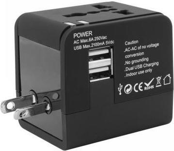 Produktbild Sbox TA-23 Universal Travel Adapter with Dual USB Charger