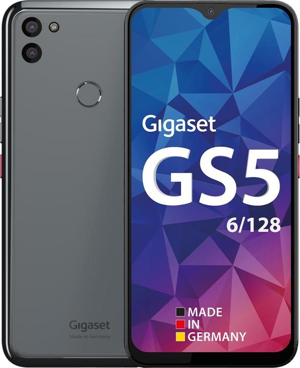 Produktbild Gigaset GS5 Pro (128 GB, Dark Titanium Gray, 6.30", Dual SIM, 48 Mpx, 4G)