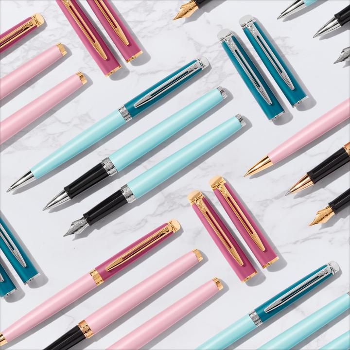 Actual product image Waterman Bullets. Hemisphere Colour Blocking Pink C.C. M Blue Gift Box (Pink, Rose, 1 x)