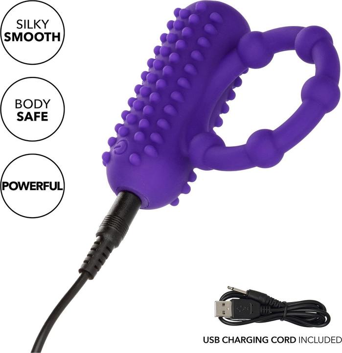 Actual product image CalExotics Silicone Rechargeable 5 Bead Maximus® Ring (6.99 cm)