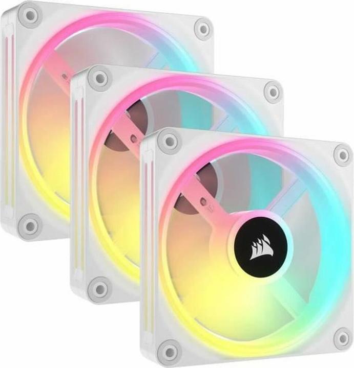 Image du produit Corsair Ventilateur iCUE LINK QX120 RGB 120 mm PWM (blanc, kit de démarrage) (120 mm, 3 x)