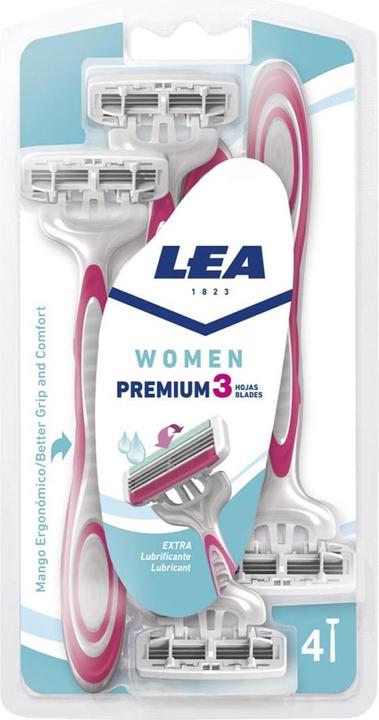 Actual product image Women Premium 3 Hojas Cuchillas Desechables 4u (Shaving gel)