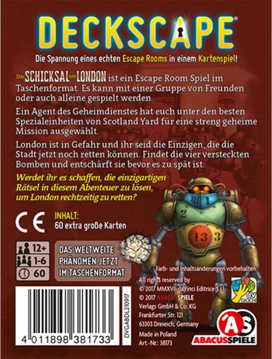Produktbild Abacus Deckscape Das Schicksal von London (Deutsch)