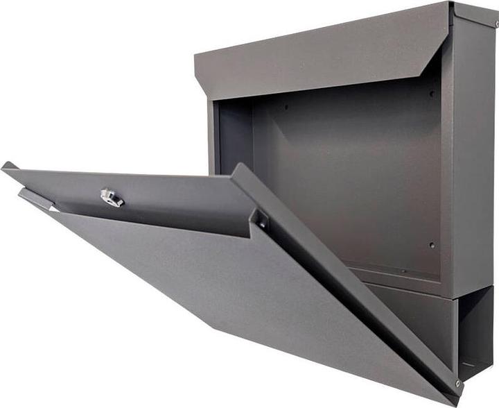 Productafbeelding SafePost 800 Brievenbus grijs-grijs. RAL9007 mat