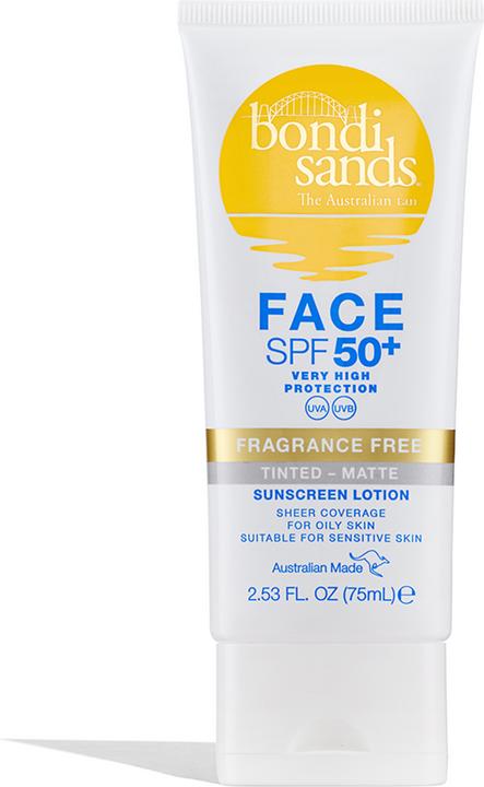 Image du produit Bondi Sands SPF50+ Fragrance Free - SPF 50+ Fragrance Free Matte Tinted Face Lotion (Crème solaire, SPF 50+, 75 ml)