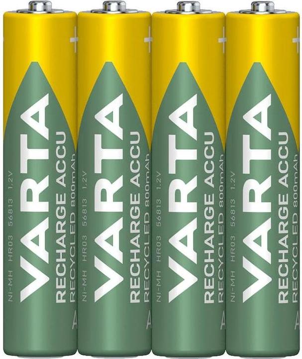 Produktbild Varta Recharge Accu Recycled (4 Stk., AAA, 800 mAh)
