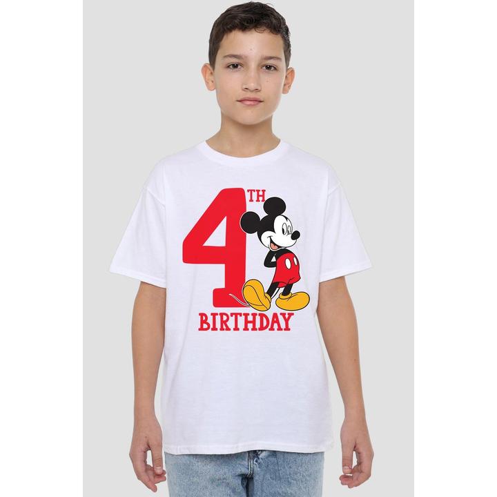 Immagine prodotto Disney Maglietta 4° Compleanno Topolino Bambini (152, 158)