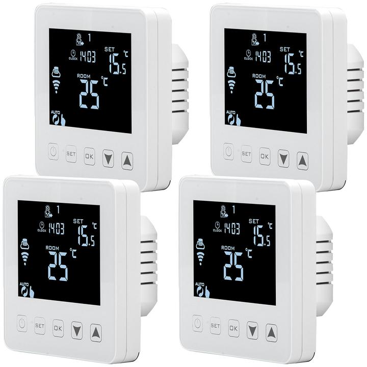 Actual product image Casativo WLAN thermostat for underfloor heating, control via app, Siri, Alexa & GA, set of 4