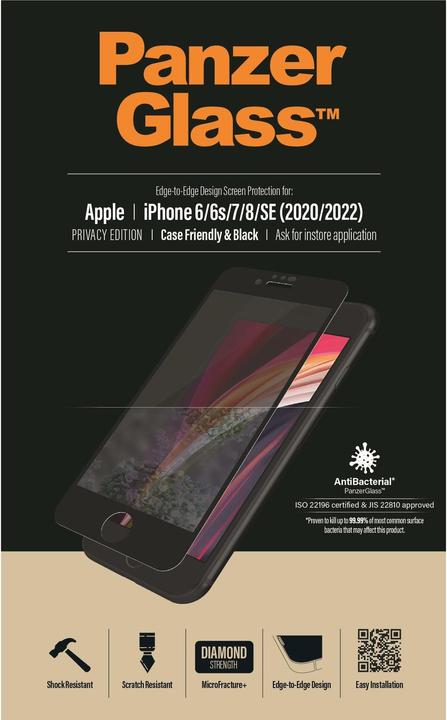 Image du produit PanzerGlass Respect de la vie privée (1 pièce(s), Apple iPhone 6, Apple iPhone 6s, Apple iPhone 7, Apple iPhone 8, Apple iPhone SE (2ème génération), Apple iPhone SE (3ème génération))