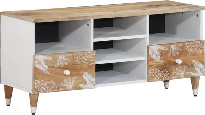 Image du produit VidaXL Meuble TV 100x33,5x46 cm en bois massif de manguier
