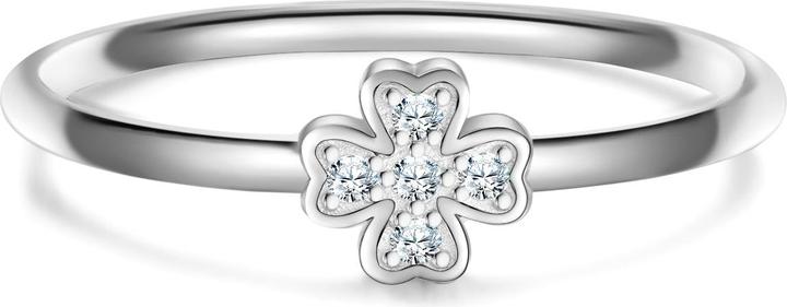 Image du produit Glanzstücke München Bague femme trèfle à quatre feuilles argent sterling - 34566 (58, Argent 925)