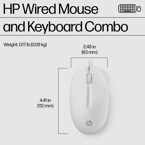 Actual product image HP 225 Wired Mouse and Keyboard Combo Cashmere White (DE, Cable)