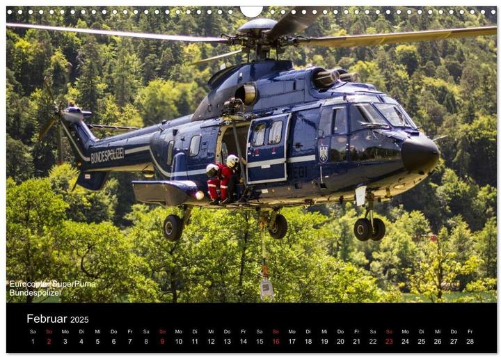Image du produit Hubschrauber im Einsatz (Wandkalender 2025 DIN A3 quer), Monatskalender (A3, Allemand)