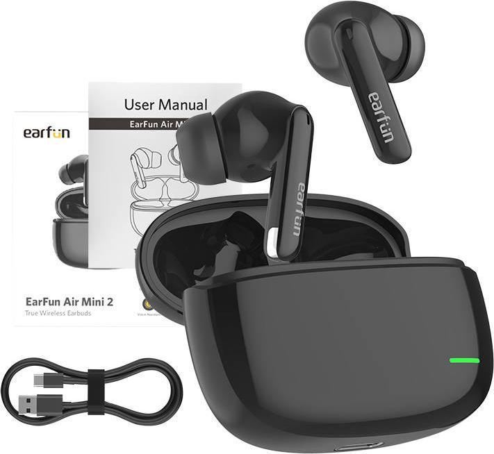 EarFun Wireless earphones TWS AirMini2 (black) (ANC, 24 h, Kabelgebunden)