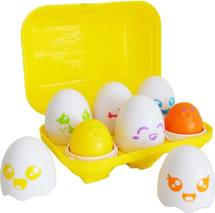 Actual product image Tomy Squeak eggs in box