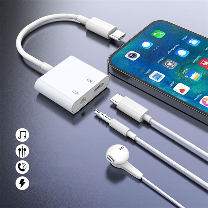 Produktbild Deltalabs USB C Adapter 3.5mm Audio + Lade Splitter 60W Power Delivery (3.5mm Buchse, USB Typ C)