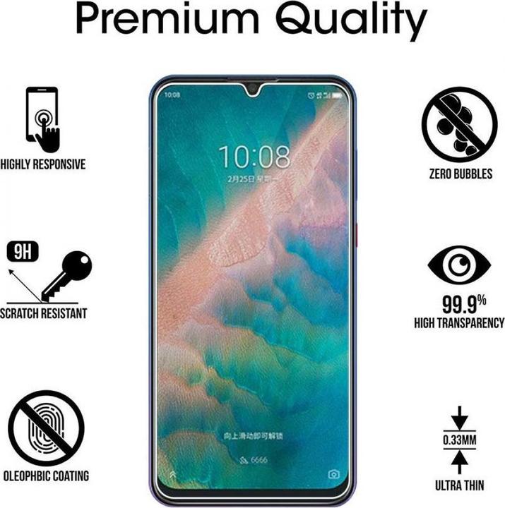 Actual product image Screenguard ZTE Blade 10 Protective Glass Film Case Friendly Design (1 Piece, ZTE Blade 10)