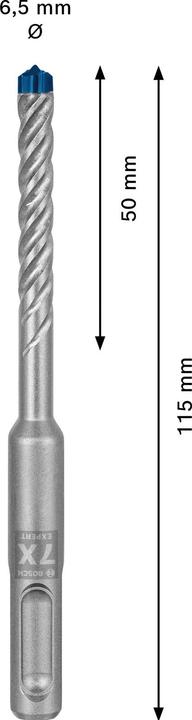 Produktbild Bosch Professional Zubehör EXPERT SDS plus-7X Hammerbohrer, 6,5 x 50 x 115 mm (6.5 mm)