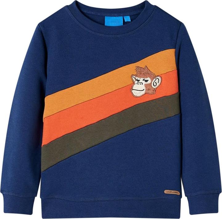 VidaXL Kinder-Sweatshirt Marineblau 140,Material: 92 % Baumwolle. 8 (140)