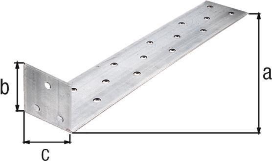 Actual product image Alberts Flat steel anchor for setting in concrete 200 x 40 x 40 mm, sendzimir galvanised (10 pcs.)